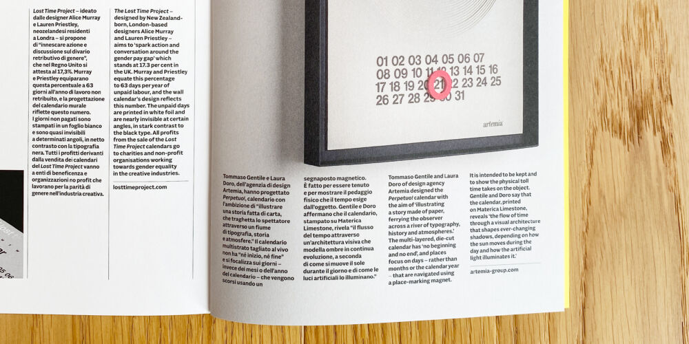 Pulp di Eye Magazine pubblica Perpetuo calendario Artemia Tommaso Gentile