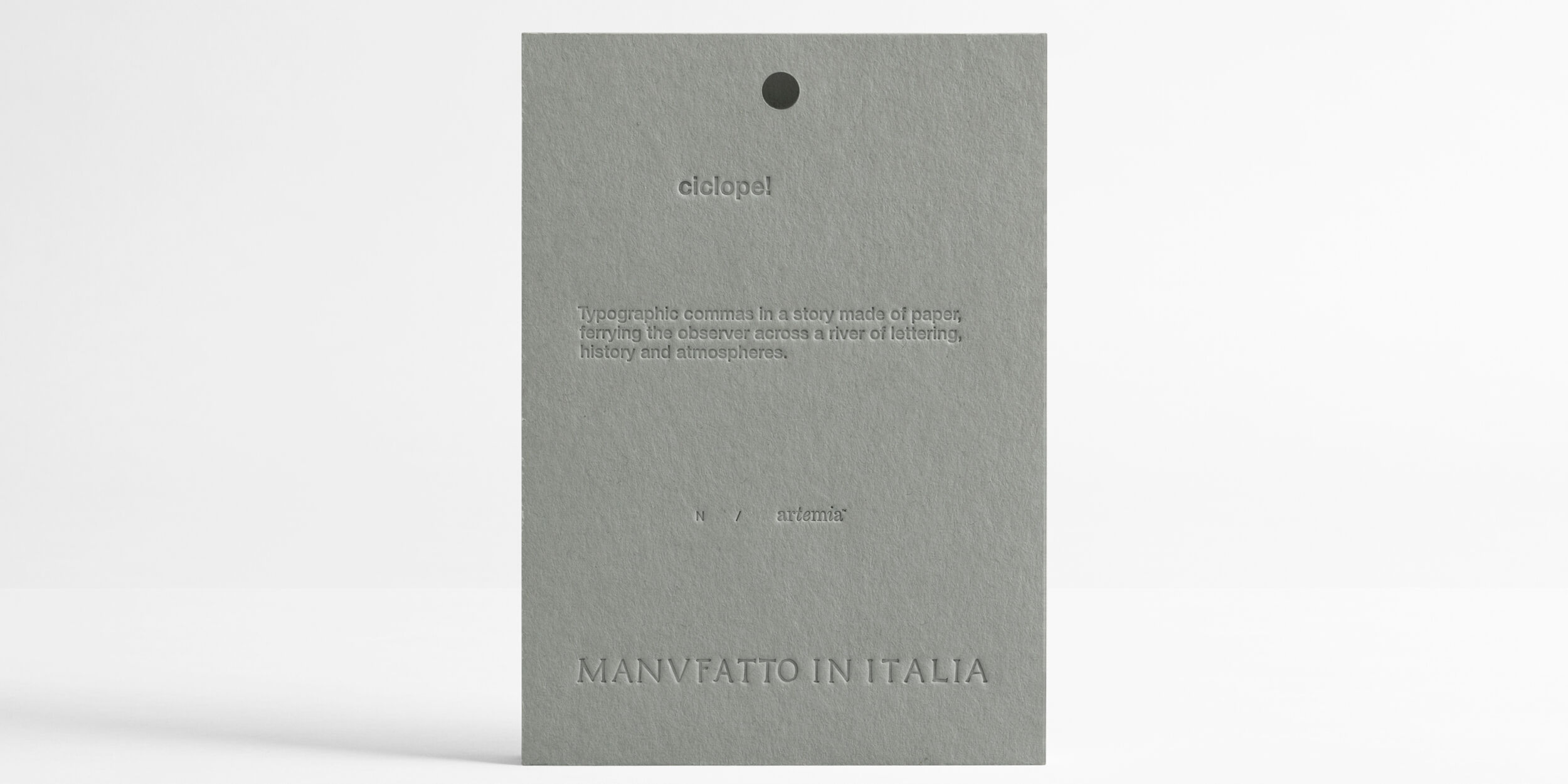 Ciclope! Paper art packaging design Artemia Bottega Artemia