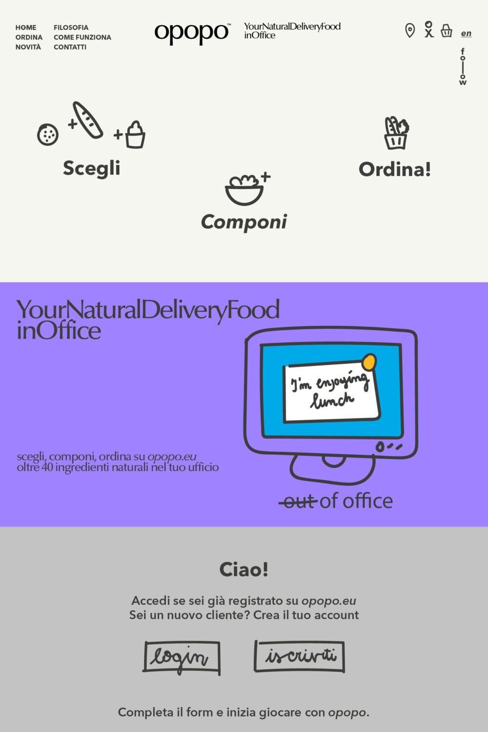 brand design Opopo delivery food